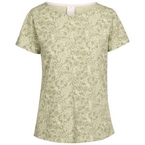 Top Damski Simona Leaves. Zielone topy Trespass, xl, bez wzorów, sportowe, bez kołnierzyka, bez ramiączek. Za 64,99 zł.