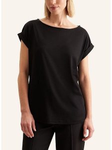 Seidensticker Bluzka w kolorze czarnym rozmiar: 36. Czarne bluzki Seidensticker, bez wzorów, bez kołnierzyka, bez ramiączek. Za 109,52 zł.