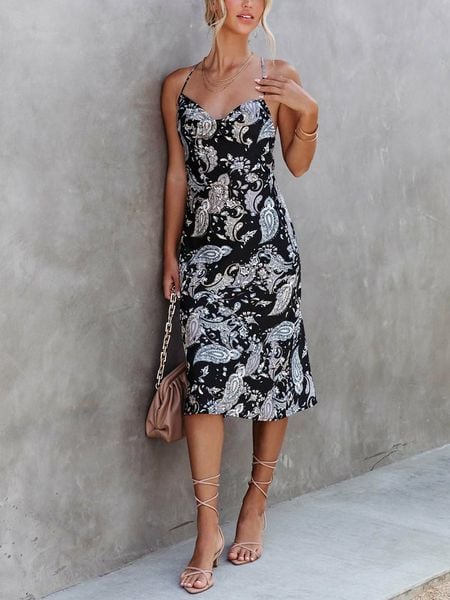 LA Angels Sukienka w kolorze czarno-kremowym rozmiar: L. Brązowe sukienki LA Angels, na co dzień, l, bez wzorów, bez kołnierzyka, bez ramiączek, midi, proste. Za 131,12 zł.