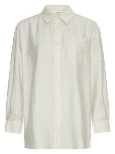 MOSS COPENHAGEN Koszula w kolorze białym rozmiar: M/L. Białe koszule Moss Copenhagen, l, bez wzorów, bez kołnierzyka, bez ramiączek. Za 136,13 zł.