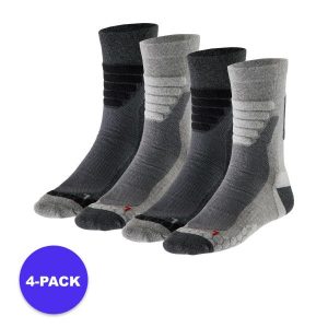 Skarpety do chodzenia unisex – wieloszary – 4 pary. Szare skarpetki XTREME, bez wzorów, z elastanu. Za 185,79 zł.