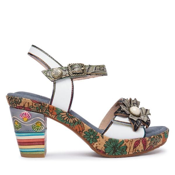 Sandały Laura Vita. Szare sandały LAURA VITA, bez wzorów, bez obcasa, na słupku, bez zapięcia. Za 439,99 zł.