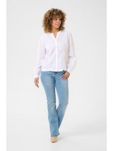 Kaffe Bluzka w kolorze białym rozmiar: 42. Białe bluzki Kaffe, bez wzorów, z bawełny, bez kołnierzyka, bez ramiączek. Za 115,95 zł.