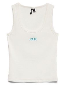 Vero Moda Top w kolorze białym rozmiar: XS. Białe topy Vero Moda, xs, bez wzorów, z bawełny, bez kołnierzyka, bez ramiączek. Za 52,67 zł.