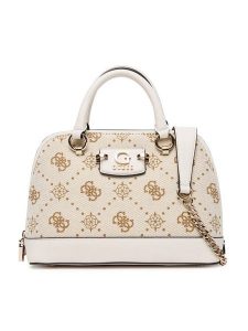 Guess Torebka 175721 Beżowy. Brązowe torebki klasyczne Guess, z aplikacjami, z materiału, bez dodatków. Za 519,99 zł.