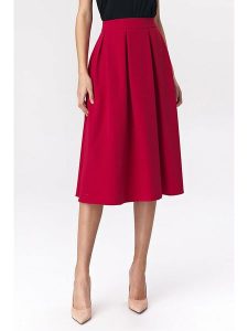 Nife Spódnica w kolorze czerwonym rozmiar: 36. Czerwone spódnice Nife, bez wzorów, midi. Za 135,45 zł.