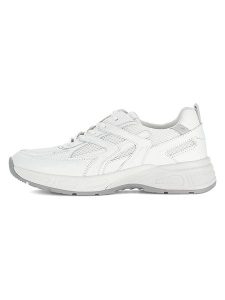 Gabor Skórzane sneakersy w kolorze białym rozmiar: 38,5. Białe trampki Gabor, bez wzorów, z materiału, bez zapięcia. Za 277,36 zł.