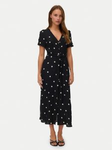 Vero Moda Sukienka koszulowa Joan 10343501 Czarny Regular Fit. Czarne kombinezony Vero Moda, m, bez wzorów, z wiskozy, bez kołnierzyka, bez ramiączek. Za 249,99 zł.