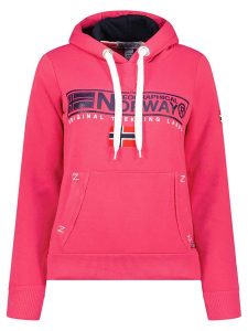 Geographical Norway Bluza "Gasic" w kolorze różowym rozmiar: S. Różowe bluzy Geographical Norway, s, bez wzorów, z kapturem. Za 100,99 zł.