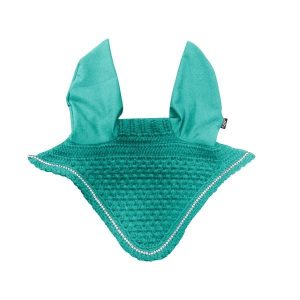 Czapka dla konia Q-essentials Cali. Niebieskie czapki QHP, bez wzorów, sportowe. Za 94,50 zł.