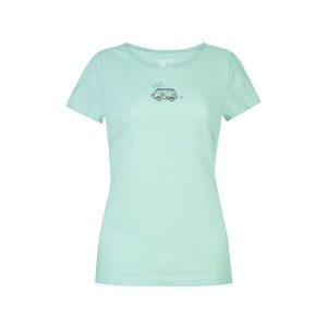 T-shirt damski Rafiki JAY 100% bawełna organiczna lichen krój komfortowy. Zielone t-shirty RAFIKI, uniwersalny, bez wzorów, z bawełny, bez kołnierzyka, bez ramiączek. W wyprzedaży za 161,85 zł.