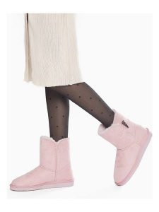 ISLAND BOOT Botki zimowe "Emmy" w kolorze jasnoróżowym rozmiar: 37. Różowe botki Island Boot, na zimę, bez wzorów, z materiału, bez obcasa, bez zapięcia. Za 130,99 zł.