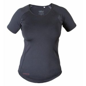 Lekka koszulka damska Karlslund Fenja. Czarne koszulki sportowe KARLSLUND, bez wzorów, bez ramiączek. Za 197,50 zł.