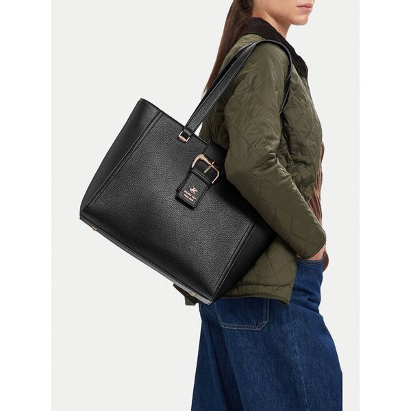 Torebka Beverly Hills Polo Club. Czarne shopper bag Beverly Hills Polo Club, bez wzorów, bez dodatków. Za 229,99 zł.