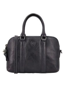 HIDE & STITCHES Skórzana torebka "Porto" w kolorze czarnym - 21 x 15 x 6 cm rozmiar: onesize. Czarne torebki klasyczne HIDE & STITCHES, bez wzorów, z materiału, przez ramię, bez dodatków. Za 208,99 zł.