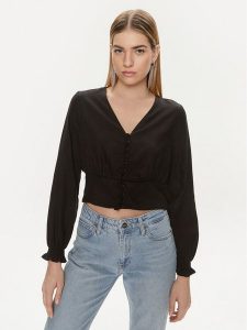 Levi's® Bluzka Tamara A7172-0006 Czarny Regular Fit. Czarne bluzki s, bez wzorów, z lyocellu, bez kołnierzyka, bez ramiączek. Za 209,99 zł.