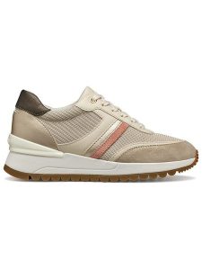 Geox Sneakersy "Desya" w kolorze beżowym rozmiar: 40. Brązowe trampki Geox, bez wzorów, bez zapięcia. Za 307,46 zł.