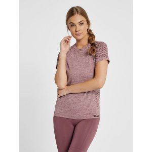 Koszulka fitness damska Hummel CI bezszwowa. Czerwone bluzki Hummel, xs, bez wzorów, sportowe, bez kołnierzyka, bez ramiączek. Za 210,50 zł.