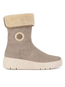 Rieker Trzewiki N2554-60 Beżowy. Brązowe botki Rieker, bez wzorów, z materiału, bez obcasa, na koturnie, bez zapięcia. Za 311,00 zł.