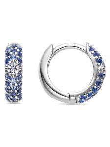 Luxenter Srebrne kolczyki-kreole z cyrkoniami rozmiar: onesize. Szare kolczyki Luxenter, z cyrkonią, srebrne. Za 187,96 zł.