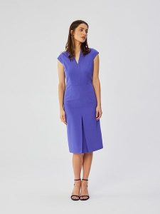 Stylove Sukienka w kolorze fioletowym rozmiar: L. Różowe sukienki Stylove, l, bez wzorów, bez kołnierzyka, bez ramiączek, midi. Za 242,95 zł.