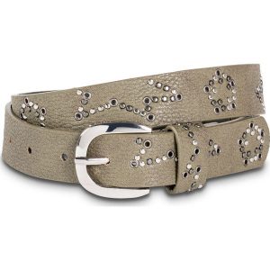 Pasek bonprix oliwkowo-srebrny. Paski marki bonprix. Za 44,99 zł.