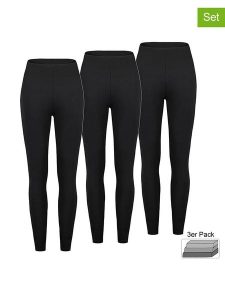 Sublevel Legginsy (3 pary) w kolorze czarnym rozmiar: M. Czarne legginsy Sublevel, bez wzorów, z podwyższonym stanem. Za 109,78 zł.
