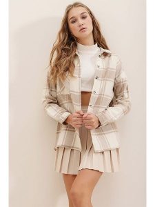 Trend Alacati Koszula w kolorze beżowym rozmiar: M. Brązowe koszule Trend Alacati, m, bez wzorów, bez kołnierzyka, bez ramiączek. Za 89,45 zł.