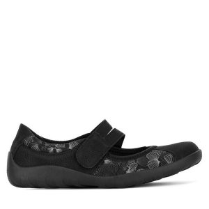 Baleriny Remonte. Czarne balerinki Remonte, bez wzorów, bez obcasa, bez zapięcia. Za 209,99 zł.
