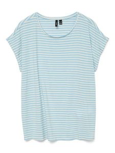 Vero Moda Koszulka w kolorze błękitnym rozmiar: S. Niebieskie bluzki Vero Moda, s, bez wzorów, z lyocellu, bez kołnierzyka, bez ramiączek. Za 52,67 zł.