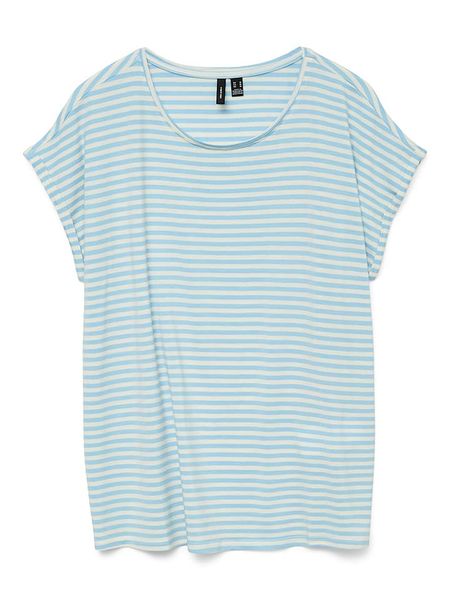 Vero Moda Koszulka w kolorze błękitnym rozmiar: M. Niebieskie bluzki Vero Moda, m, bez wzorów, z lyocellu, bez kołnierzyka, bez ramiączek. Za 43,68 zł.