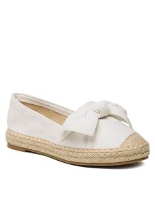 DeeZee Espadryle WS714-102 Biały. Białe espadryle DeeZee, bez wzorów, z materiału, bez obcasa. Za 59,99 zł.