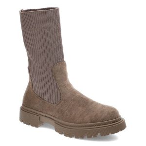 Szare Botki Filippo Modne Jesienne Buty Damskie. Szare botki Filippo, na jesień, bez wzorów, z materiału, bez obcasa, na płaskiej podeszwie, bez zapięcia. Za 220,99 zł.