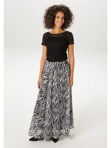 Aniston Spódnica w kolorze czarno-jasnoszarym rozmiar: 42. Szare spódnice Aniston, bez wzorów, maxi. Za 173,99 zł.