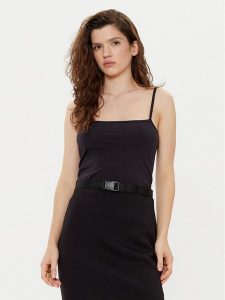 JOOP! Top 30042651 Czarny Slim Fit. Czarne topy JOOP!, bez wzorów, z bawełny, bez kołnierzyka, bez ramiączek. Za 119,99 zł.