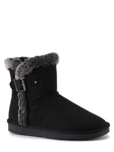 ISLAND BOOT Botki zimowe "Algoma" w kolorze czarnym rozmiar: 37. Czarne botki Island Boot, na zimę, bez wzorów, z materiału, bez obcasa, bez zapięcia. Za 131,43 zł.
