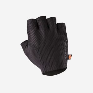 Rękawiczki rowerowe szosowe Van Rysel 920 Elastic Interface®. Czarne rękawiczki VAN RYSEL, bez wzorów. Za 219,99 zł.