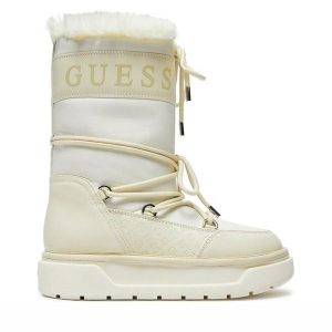 Śniegowce Guess. Brązowe buty zimowe Guess, bez obcasa, bez zapięcia. Za 709,99 zł.