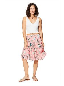 Aller Simplement Spódnica w kolorze jasnoróżowym rozmiar: 34-40. Różowe spódnice Aller Simplement, bez wzorów, midi. Za 43,99 zł.