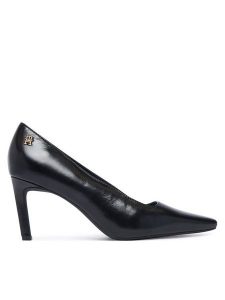 Tommy Hilfiger Szpilki Squared Toe High Heel Lth Pump FW0FW09510 Czarny. Czarne szpilki TOMMY HILFIGER, bez wzorów, ze skóry, bez obcasa. Za 569,99 zł.