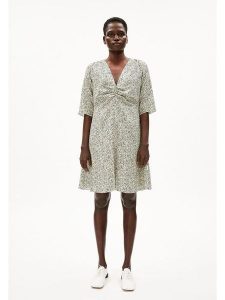 Armedangels Sukienka "Lilaat" w kolorze jasnozielono-czarnym rozmiar: S. Zielone sukienki ARMEDANGELS, s, bez wzorów, z lyocellu, bez kołnierzyka, bez ramiączek, mini. Za 239,99 zł.