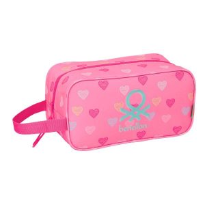 Torba podróżna na buty BENETTON Heart Różowy. Czerwone torby podróżne i sportowe Benetton, bez wzorów. Za 65,40 zł.