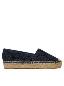 Guess Espadryle FLJODY DEN14 Granatowy. Niebieskie espadryle Guess, z aplikacjami, z materiału, bez obcasa. Za 269,99 zł.