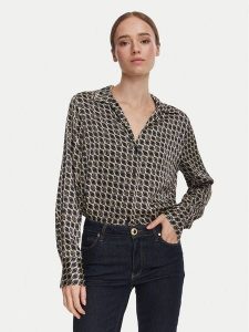 Guess Koszula W6YH23 W2946 Czarny Regular Fit. Czarne koszule Guess, s, z aplikacjami, z syntetyku, bez kołnierzyka, bez ramiączek. Za 344,99 zł.