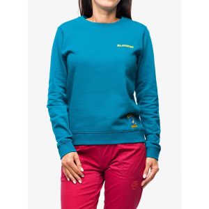 Bluza wspinaczkowa damska La Sportiva Climbing on the Moon Sweatshirt. Zielone bluzy La Sportiva, xs, bez wzorów, bez kaptura. Za 256,99 zł.