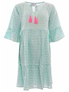 Zwillingsherz Sukienka "Berta" w kolorze miętowym rozmiar: onesize. Niebieskie sukienki Zwillingsherz, na co dzień, bez wzorów, z wiskozy, bez kołnierzyka, bez ramiączek, midi, proste. Za 144,92 zł.