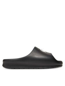 Lacoste Klapki 7-48CFA0011 Czarny. Czarne klapki Lacoste, bez wzorów, z tworzywa sztucznego, bez obcasa. Za 159,99 zł.
