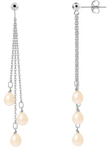 Pearline Srebrne kolczyki-wkrętki z perłami rozmiar: onesize. Różowe kolczyki Pearline, z perłą, srebrne. Za 217,99 zł.