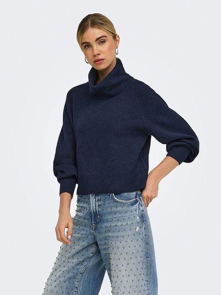 ONLY Sweter w kolorze granatowym rozmiar: XS. Niebieskie golfy ONLY, bez wzorów. Za 85,45 zł.