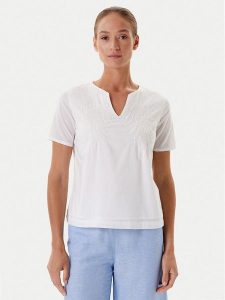Tatuum Bluzka Simonetta T2509.051 Écru Regular Fit. Bluzki Tatuum, bez wzorów, z bawełny, bez kołnierzyka, bez ramiączek. Za 179,99 zł.